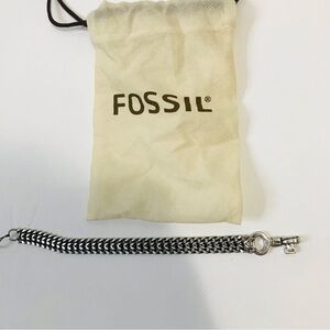 New FOSSIL Silver Chain Bracelet